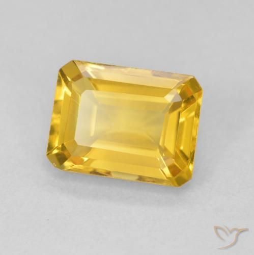 Citrino Dourado Natural 1.56ct, Corte Octógono / Esmeralda, VVS-VS