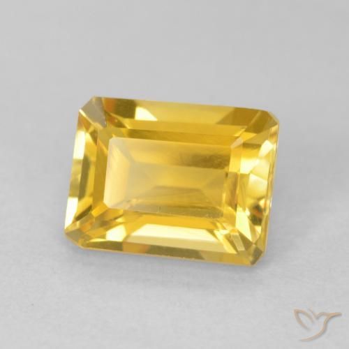 Citrino Dourado Natural 1.65ct, Corte Octógono / Esmeralda, VVS-VS