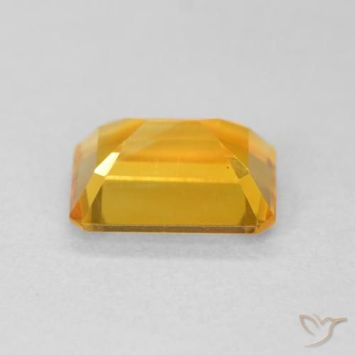 Citrino Laranja Dourada Natural 1.40ct, Corte Octógono / Esmeralda, VVS-VS