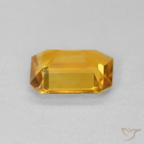 Citrino Medium Light Orange-Gold Natural 1.13ct, Corte Octógono / Esmeralda, VVS-VS