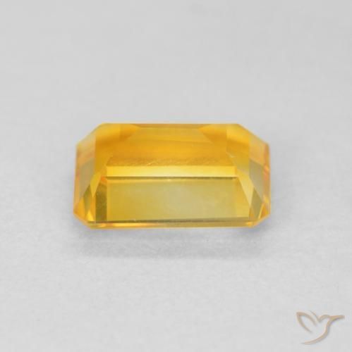 Citrino Medium Light Orange-Gold Natural 1.26ct, Corte Octógono / Esmeralda, VVS-VS