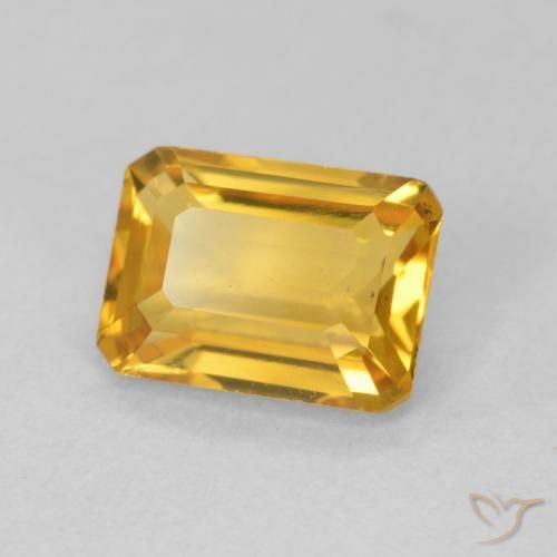 Citrino Laranja-Ouro Natural 1.43ct, Corte Octógono / Esmeralda, VVS-VS