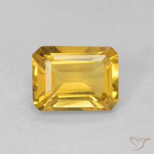 1.29ct Natural Dourado Citrino, Corte Esmeralda, VVS-VS