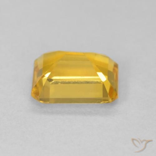 Citrino Dourado Natural 1.29ct, Corte Octógono / Esmeralda, VVS-VS