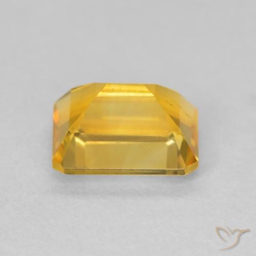 Citrino Laranja Dourado Profundo Natural 1.60ct, Corte Octógono / Esmeralda, VVS-VS