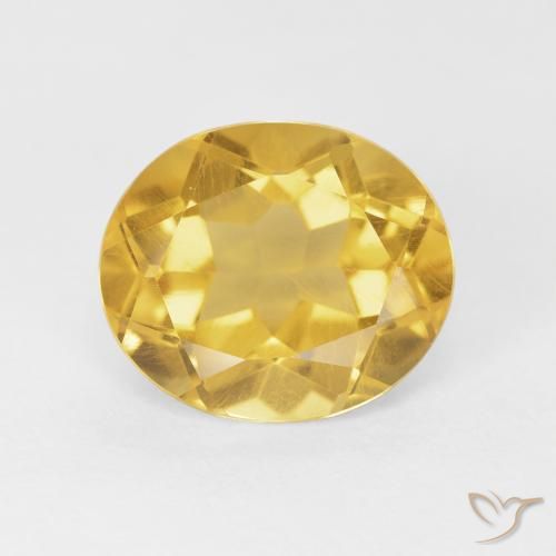 4.37ct Natural Laranja Dourada Citrino, oval, VVS-VS