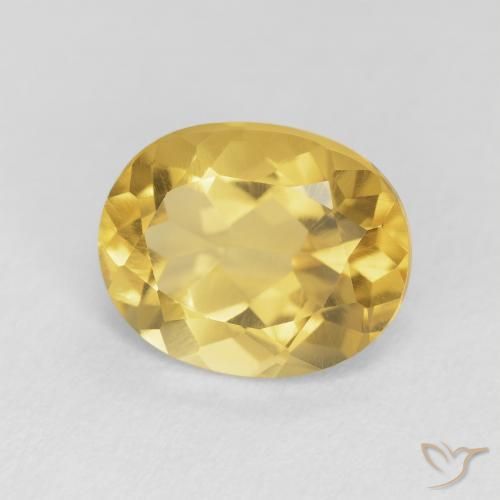 Citrino Dourado médio Natural 4.09ct, oval, VVS-VS