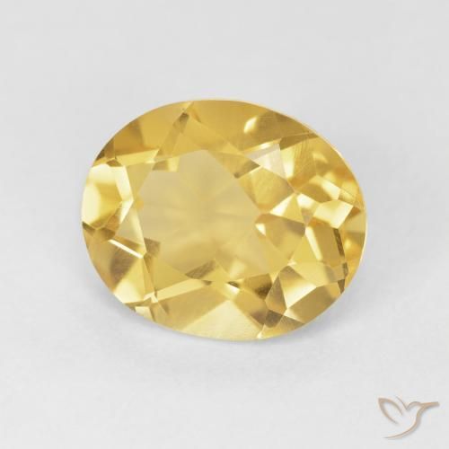 Citrino Dourado médio Natural 4.39ct, oval, VVS-VS