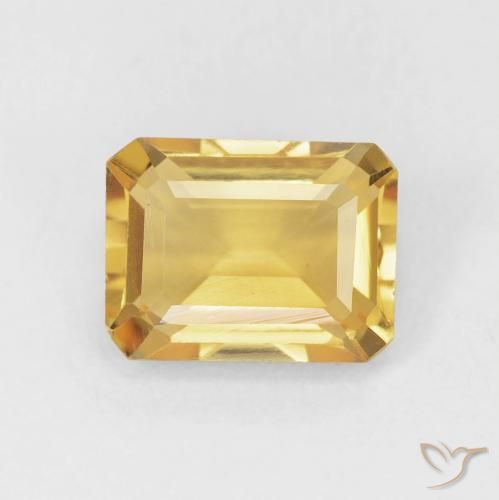 1.68ct Natural ouro profundo Citrino, Corte Esmeralda, VVS-VS
