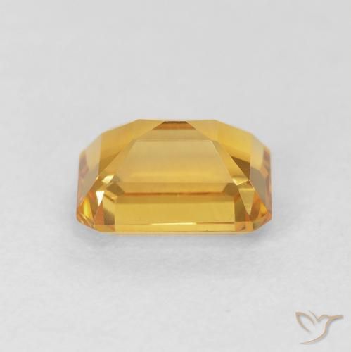 Citrino Laranja-dourado médio Natural 1.52ct, Corte Octógono / Esmeralda, VVS-VS