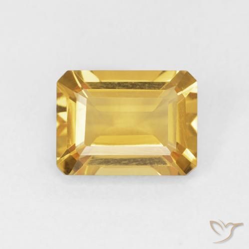1.52ct Natural Dourado Citrino, Corte Esmeralda, VVS-VS