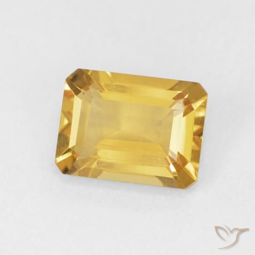 Citrino Dourado Natural 1.52ct, Corte Octógono / Esmeralda, VVS-VS