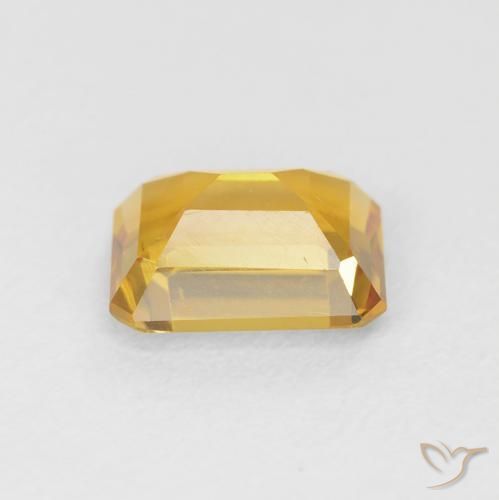 Citrino Medium Light Orange-Gold Natural 1.44ct, Corte Octógono / Esmeralda, VVS-VS