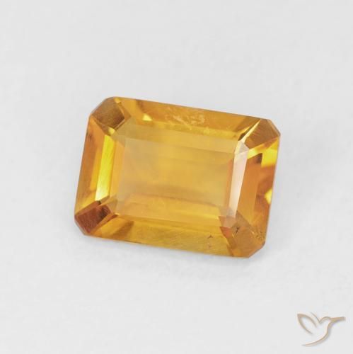 Citrino Laranja-Ouro Natural 1.16ct, Corte Octógono / Esmeralda, VS