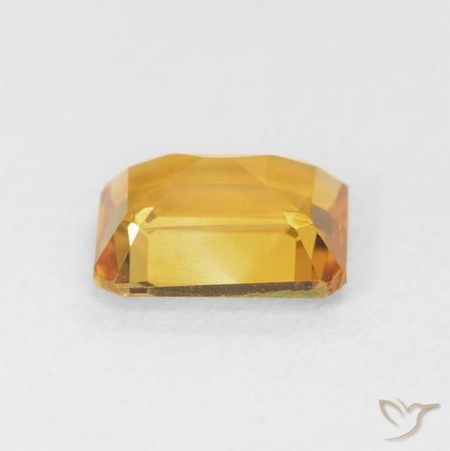Citrino Laranja-dourado médio Natural 1.42ct, Corte Octógono / Esmeralda, VVS-VS