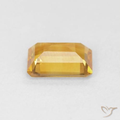 Citrino Laranja Dourada Natural 1.15ct, Corte Octógono / Esmeralda, VS