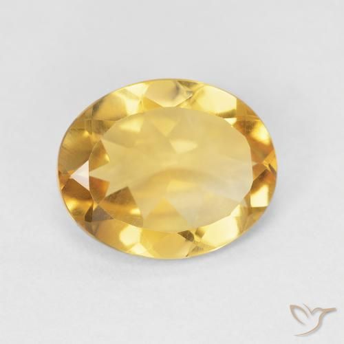 3.47ct Natural Medium Light Orange-Gold Citrino, oval, VVS-VS