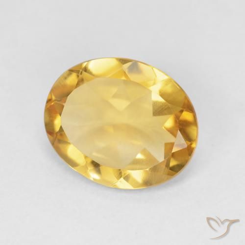 Citrino Medium Light Orange-Gold Natural 3.47ct, oval, VVS-VS
