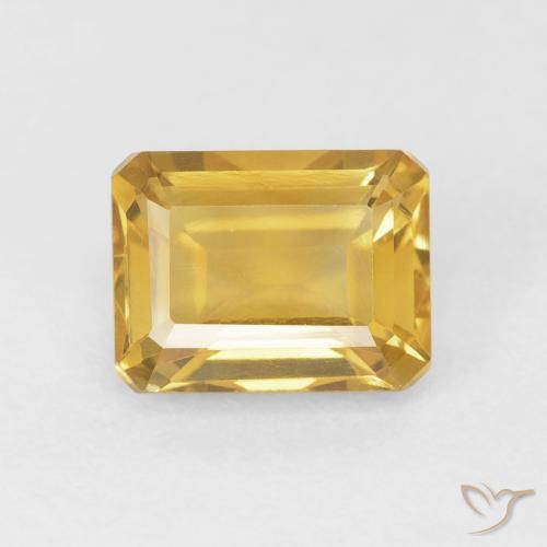 1.75ct Natural Dourado Citrino, Corte Esmeralda, VVS
