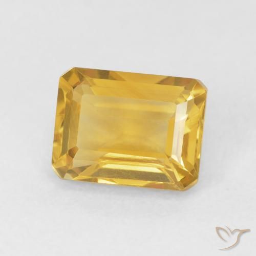 Citrino Dourado Natural 1.75ct, Corte Octógono / Esmeralda, VVS