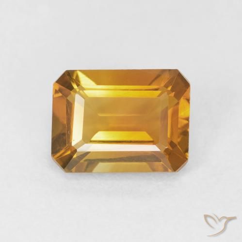 1.47ct Natural Laranja-Ouro Citrino, Corte Esmeralda, VVS