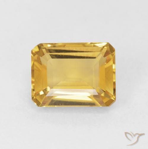 1.78ct Natural Dourado Citrino, Corte Esmeralda, VVS
