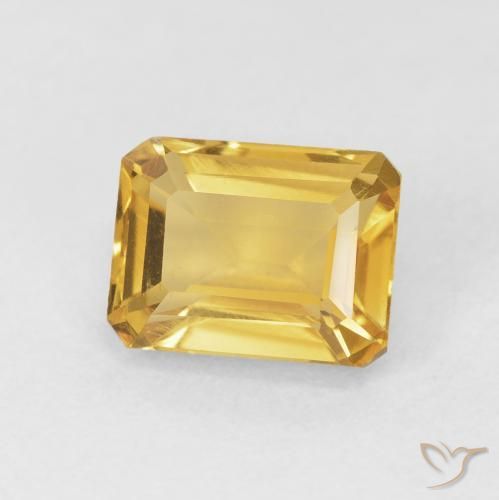 Citrino Dourado Natural 1.78ct, Corte Octógono / Esmeralda, VVS