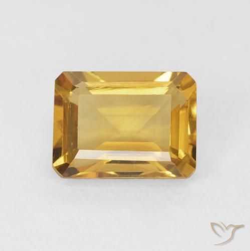 1.62ct Natural Dourado Citrino, Corte Esmeralda, VVS