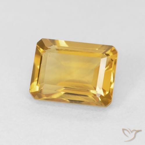Citrino Dourado Natural 1.62ct, Corte Octógono / Esmeralda, VVS