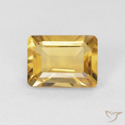 1.45ct Natural Dourado Citrino, Corte Esmeralda, VVS