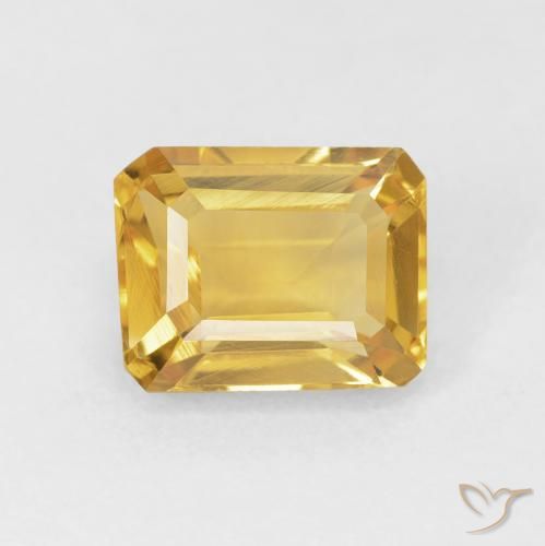 1.80ct Natural ouro brilhante Citrino, Corte Esmeralda, VVS