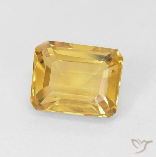 Citrino ouro brilhante Natural 1.80ct, Corte Octógono / Esmeralda, VVS