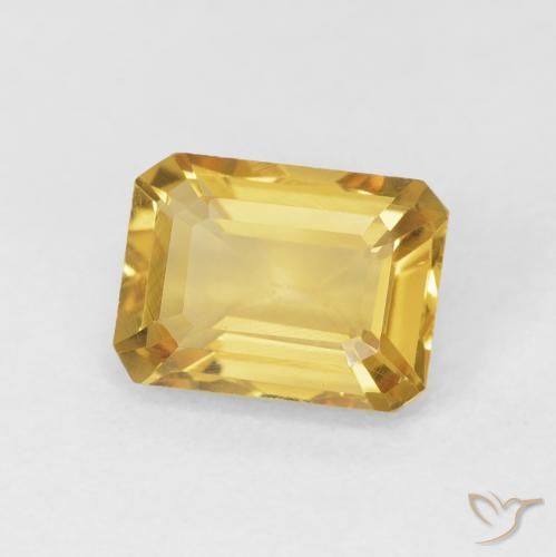 Citrino Dourado Natural 1.53ct, Corte Octógono / Esmeralda, VVS