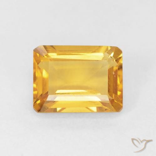 1.74ct Natural Dourado Citrino, Corte Esmeralda, VVS-VS