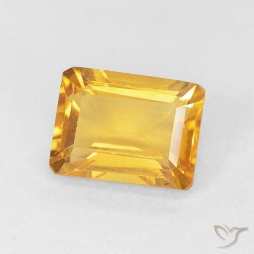 Citrino Dourado Natural 1.74ct, Corte Octógono / Esmeralda, VVS-VS
