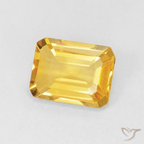 Citrino Dourado Natural 1.40ct, Corte Octógono / Esmeralda, VVS-VS