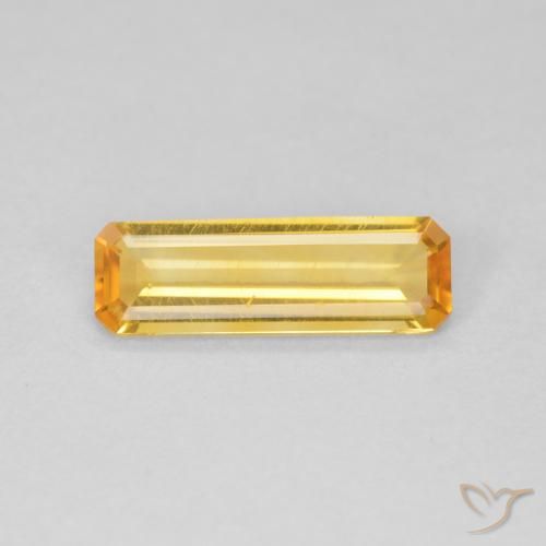 0.99ct Natural Dourado Citrino, Corte Esmeralda, VVS-VS