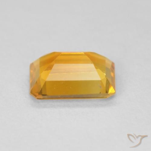 Citrino Laranja Médio Natural 1.13ct, Corte Octógono / Esmeralda, VVS-VS