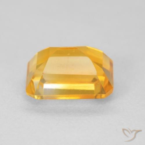 Citrino Laranja Médio Natural 1.72ct, Corte Octógono / Esmeralda, VVS-VS