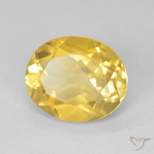 Citrino Dourado médio Natural 4.43ct, oval, VVS-VS