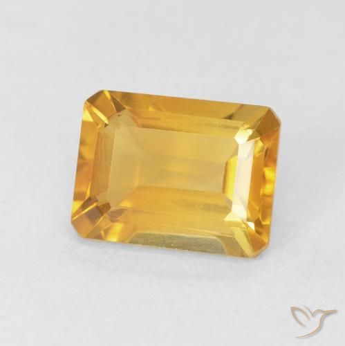 Citrino Dourado médio Natural 1.77ct, Corte Octógono / Esmeralda, VVS
