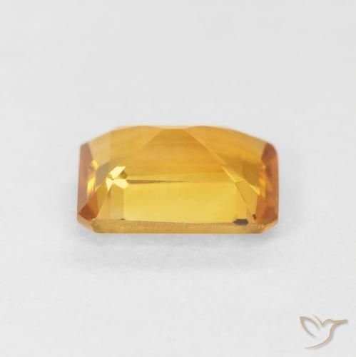 Citrino Laranja-dourado médio Natural 1.32ct, Corte Octógono / Esmeralda, VVS