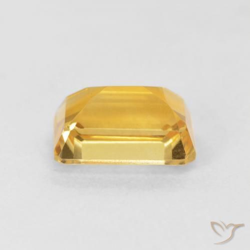 Citrino Laranja Dourada Natural 1.55ct, Corte Octógono / Esmeralda, VVS