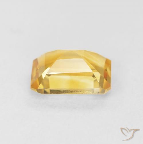 Citrino ouro profundo Natural 1.37ct, Corte Octógono / Esmeralda, VVS