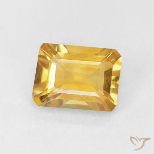 Citrino Dourado Natural 1.35ct, Corte Octógono / Esmeralda, VVS