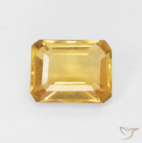 1.66ct Natural ouro profundo Citrino, Corte Esmeralda, VVS