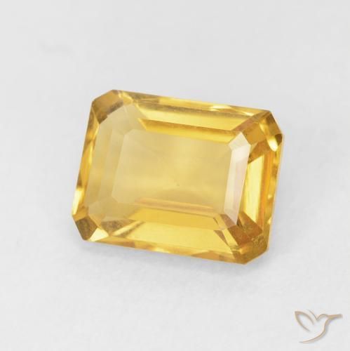 Citrino ouro profundo Natural 1.66ct, Corte Octógono / Esmeralda, VVS