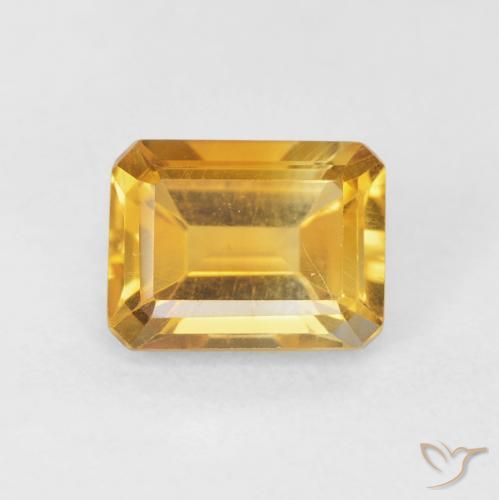 1.54ct Natural Laranja-Ouro Citrino, Corte Esmeralda, VVS