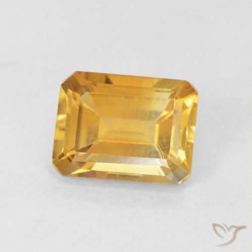 Citrino Laranja-Ouro Natural 1.54ct, Corte Octógono / Esmeralda, VVS
