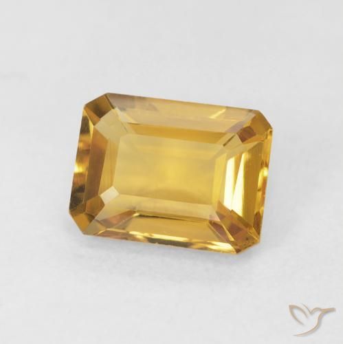 Citrino Dourado Natural 1.46ct, Corte Octógono / Esmeralda, VVS